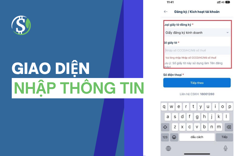 Giao diện nhập thông tin - Bảng giá chữ ký số Giao diện nhập thông tin - Bảng giá chữ ký số